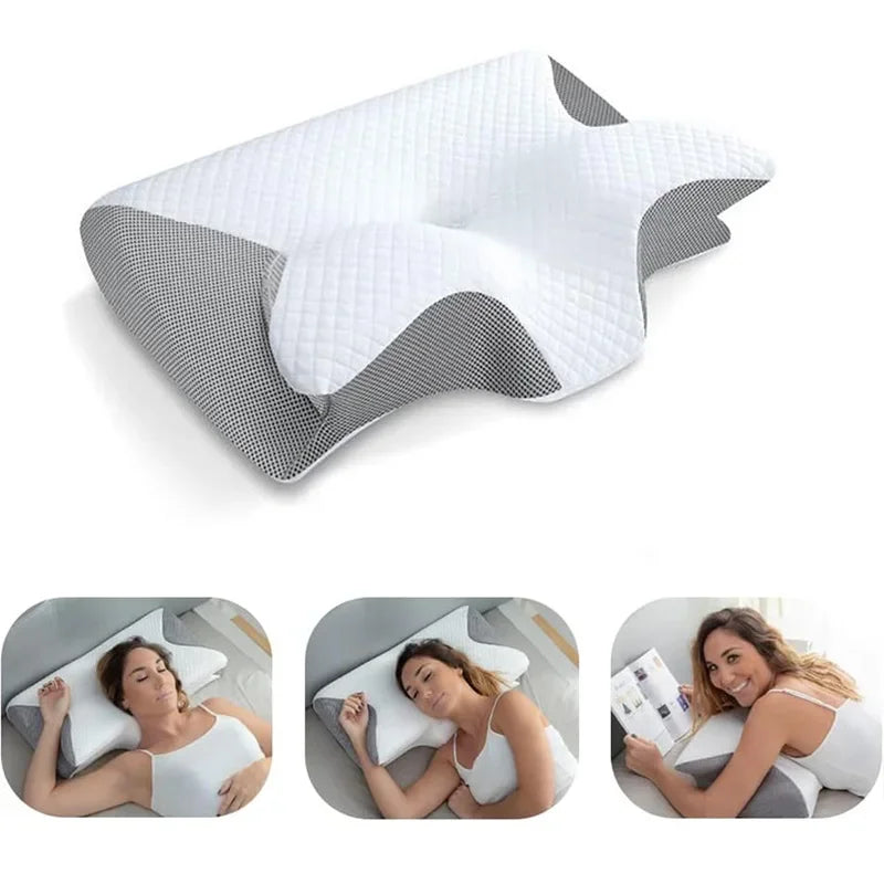 Butterfly Sleep Memory Neck Pillow Slow Rebound Comfortable Memory Foam Sleep Pillow Cervical Orthopedic Neck Massage Bed Pillow