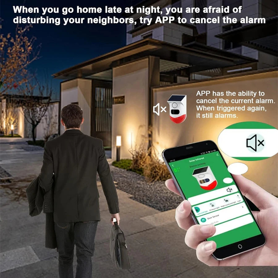 Smart Tuya Home Security WIFI APP Control PIR Sensor Alarm Detector Waterproof 120db Loud Sound Security Siren Strobe Light