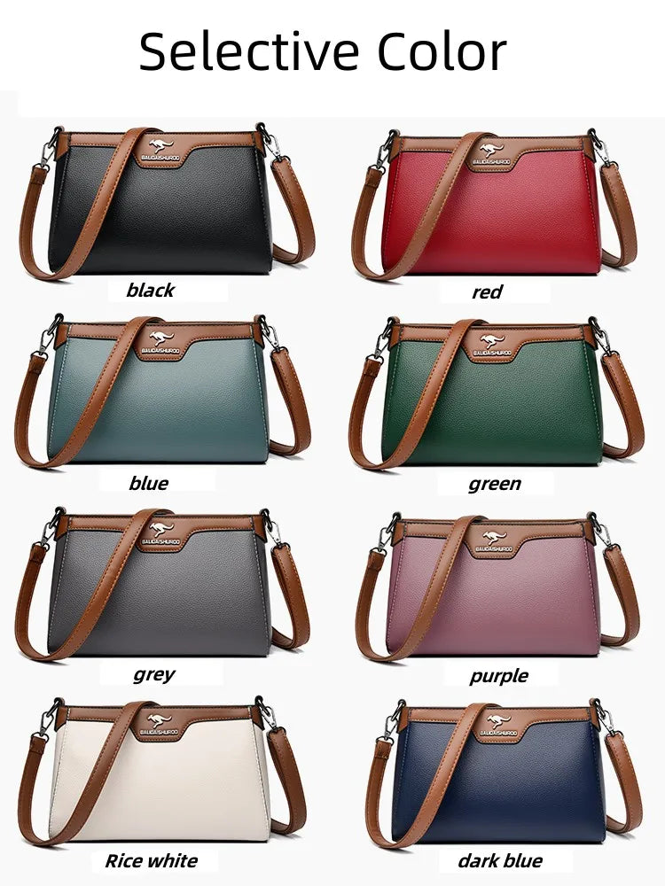 Luxury Designer Women's One Shoulder Crossbody Bag 2023 New 2 Straps Women's Handbag Wallet High Quality Leather Shoulder Bag