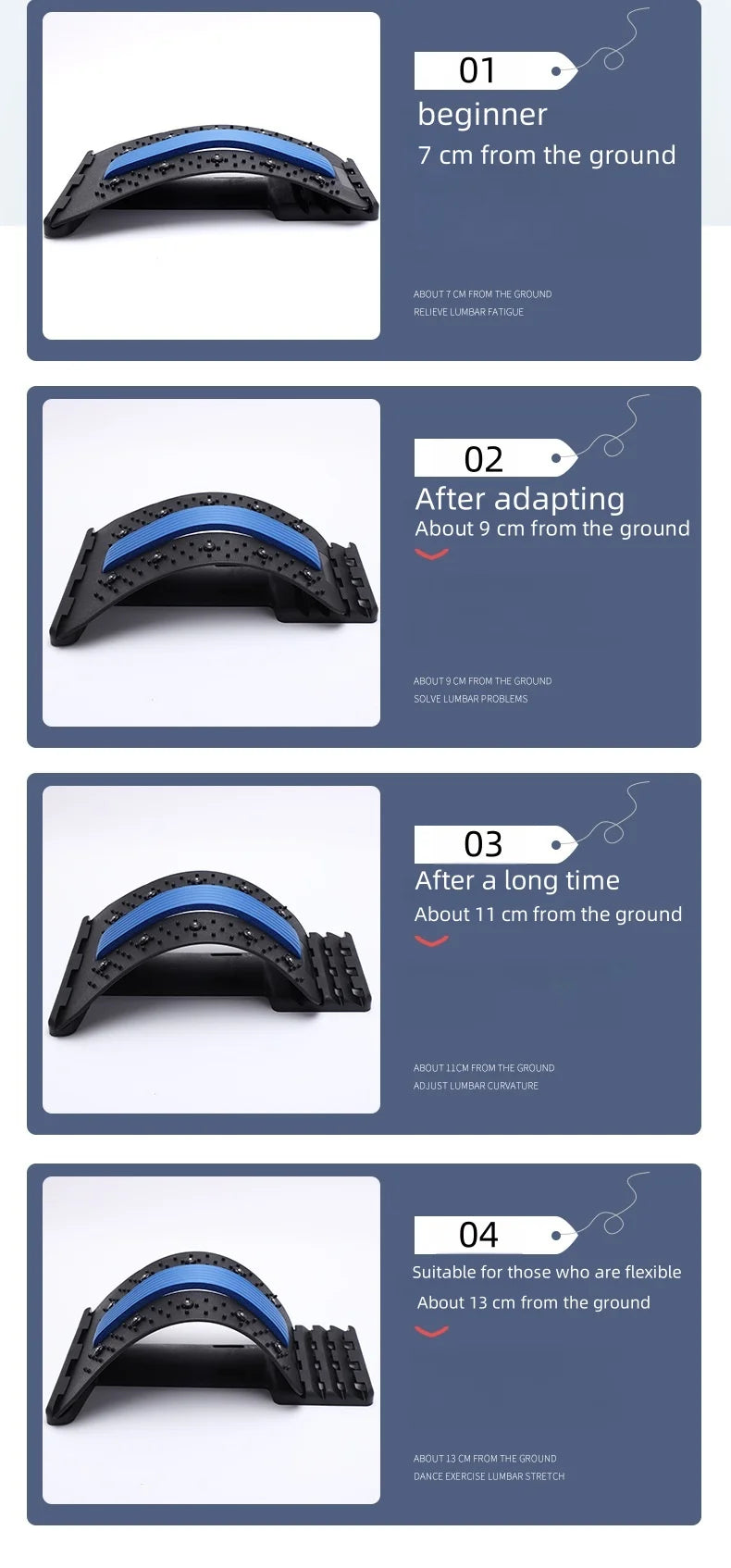 Multi-angle Massager Auxiliary Correction Relieve Lumbar Spine Pain Support Stretch Massage Lumbar Traction To Relieve Pain