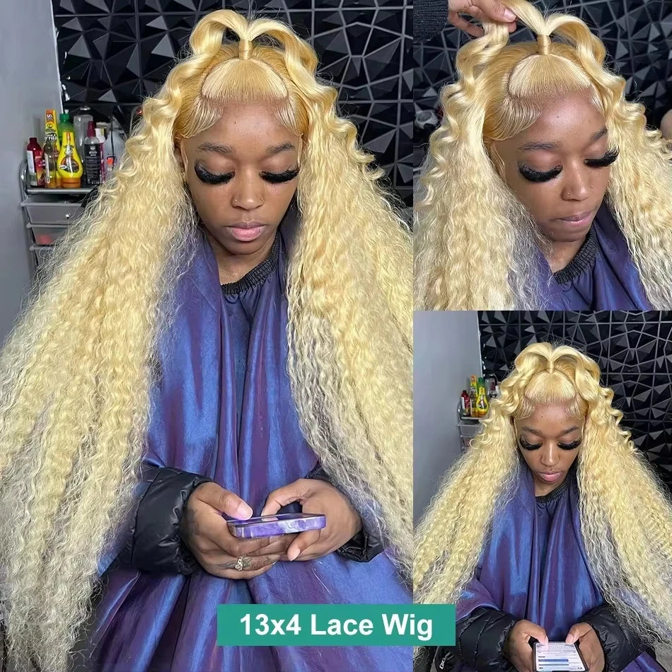 30 Inch 200 Density Curly Wigs 613 Hd Lace Frontal Wig 13x6 13x4 Deep Wave Lace Front Wig Human Hair Brazilian Hair For Women