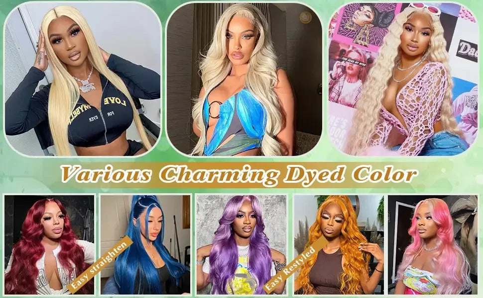 30 40 42Inch Blonde Body Wave Lace Front Wig 13x4 13x6 Human Hair Wig 613 Pre Plucked HD Transparent Lace Frontal Wigs For Women