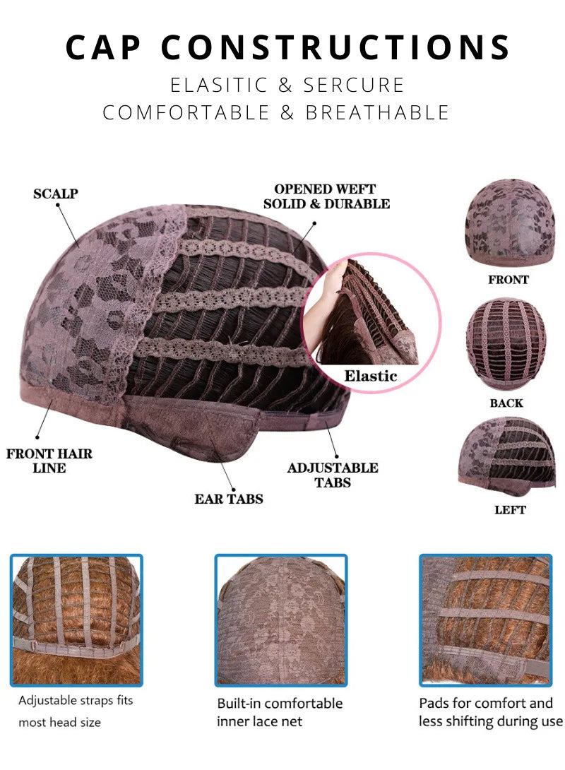 VICWIG Blue Short Wavy Mullet Head Wigs with Bangs Synthetic Lolita Cosplay Women Hair Wig for Daily Party