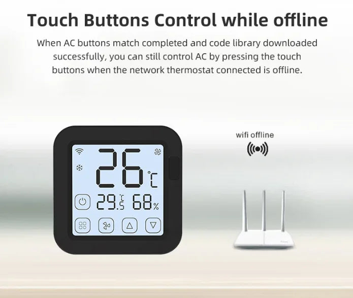 Smart Home Product Smart WiFi IR Universal Remote Temperature Humidity Sensor Remote Control with LED Screen
