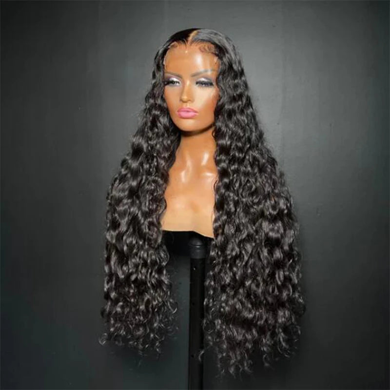 Soft 180 Density 26 inch Soft Black Kinky Curly Preplucked Lace Front Wig For Women Natural Hairline Wig With Baby Hair