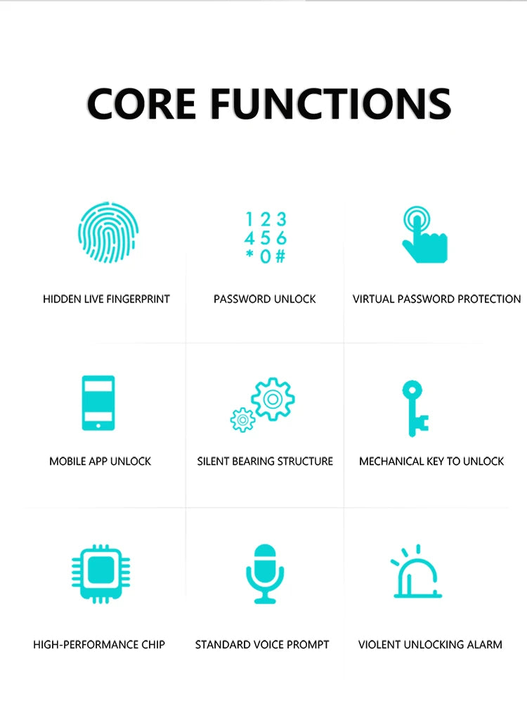 Home Security System Smart Locks Hotel Lock System Front Door Locks WiFi Zigbee