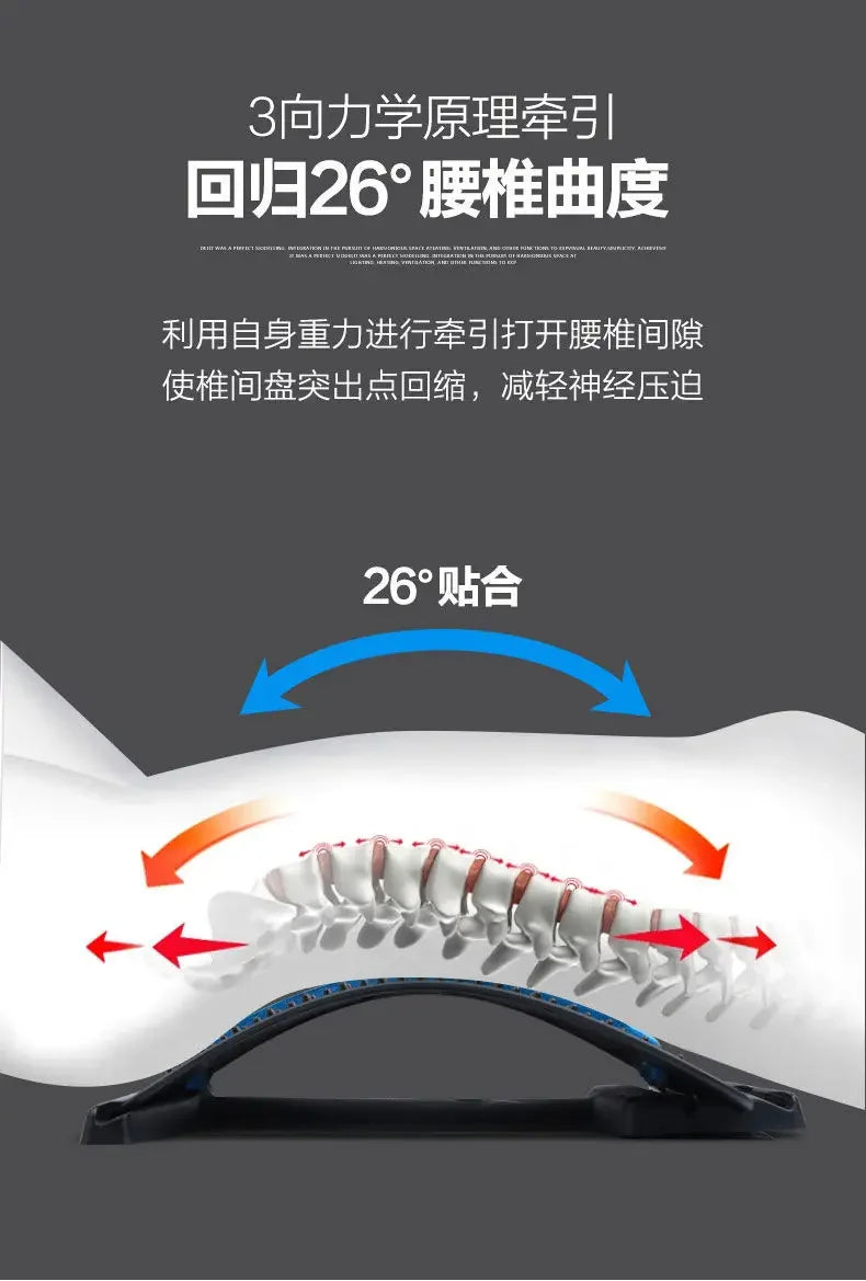 Stretcher for Back Pain Relief, Multi-Level Back Cracker Board, Lower and Upper Back Support for Herniated Disc Health Care 1PC