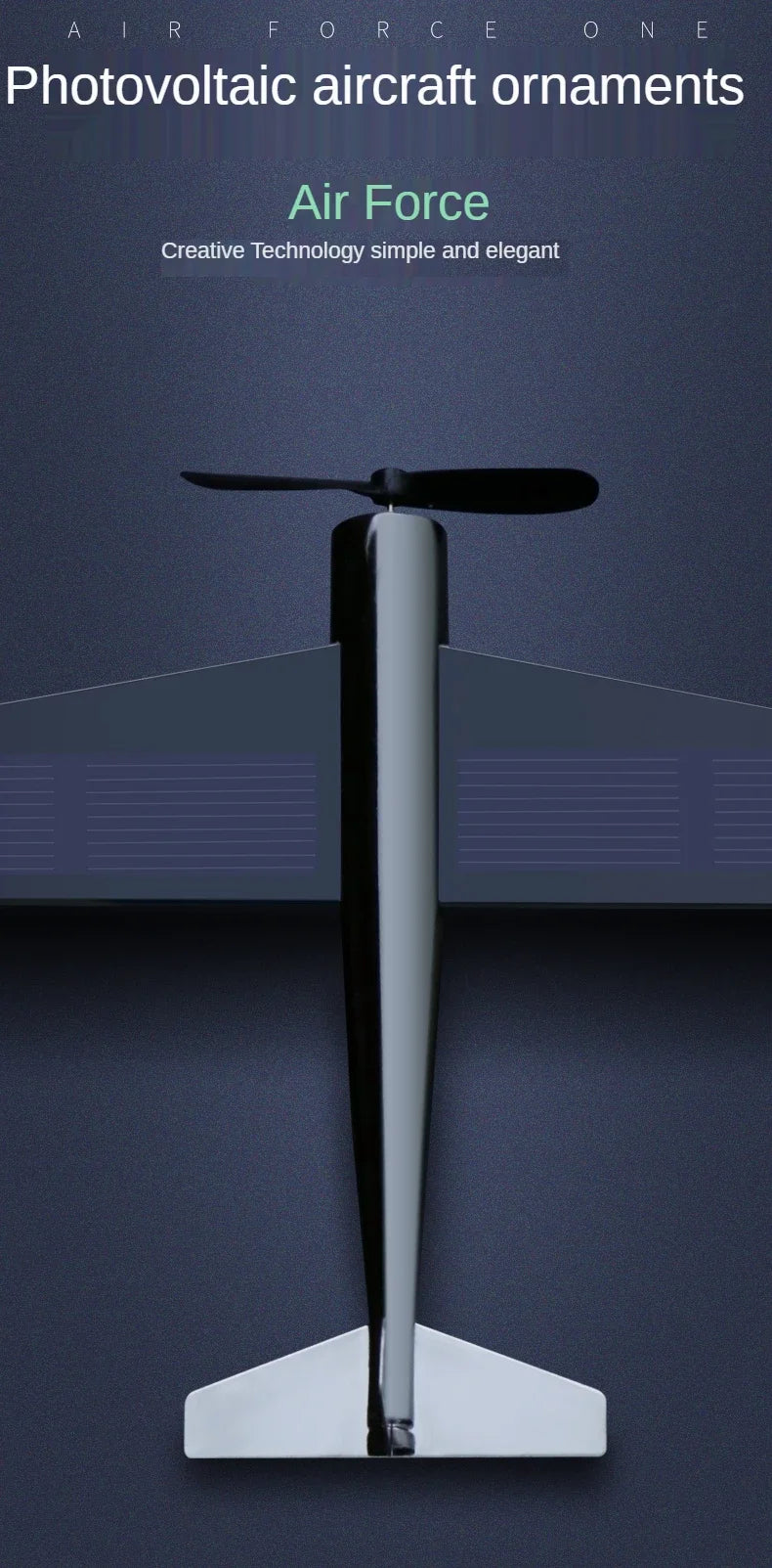 Eco Friendly Solar Aircraft Model Decoration Charming Plane Ornament for Car Enthusiasts and Home Accents