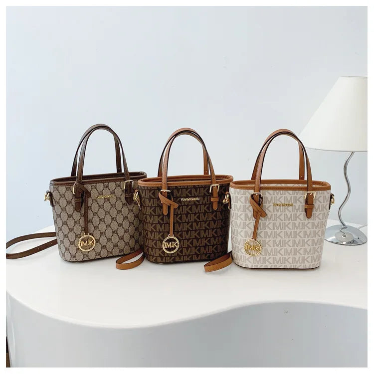 Luxury 2025 Vintage Print Bucket Bag - Premium Shoulder & Crossbody Purse with Detachable Strap, Fashion Designer Handbag