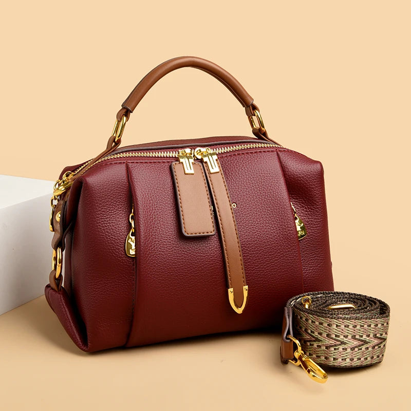 Luxury Designer Leather Shoulder Crossbody Bags for Women 2025 High Quality Ladies Fashion Handbags Female Messenger Sac A Main