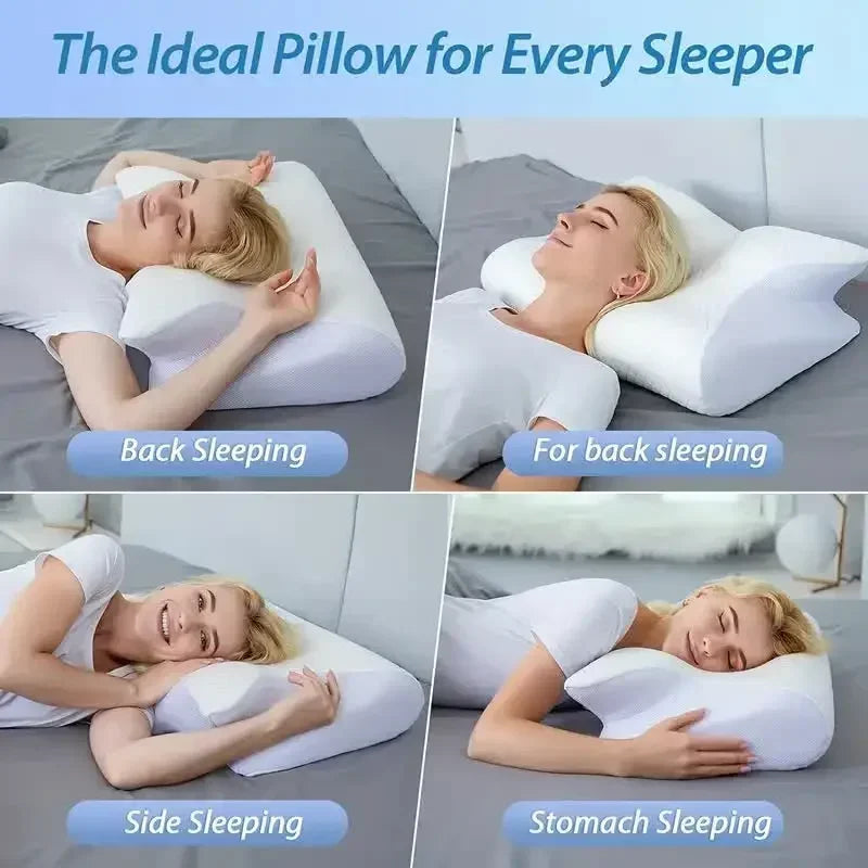 1pc Memory Foam Cervical Pillow, 2 in 1 Ergonomic Contour Orthopedic Pillow for Neck Pain Support Pillows Pillowcase replacement