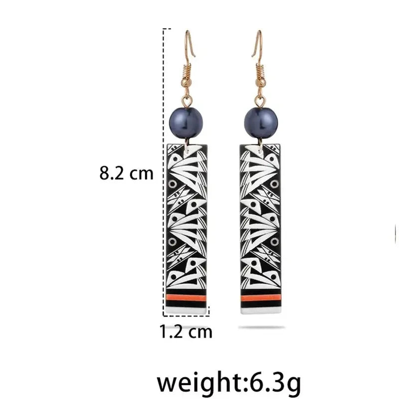 Hawaiian Acrylic Australia Designer Earrings Earring Accessories African Polynesian Jewelry Earring Women's Earrings for Women