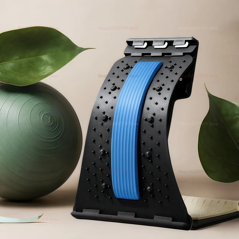 Lumbar Back Stretcher Multi-Level Adjustable Massager Waist Neck Fitness Lumbar Cervical Spine Cervical Spine Support Massager