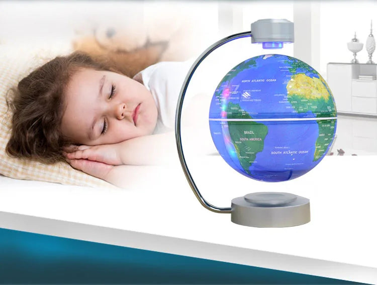 High-tech 8 Inch Magnetic Levitation Globe With LED Light Electronic Floating Globe for Child Home Bedroom decor Christmas gifts