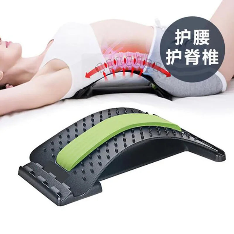 Back Stretcher Lower Back Pain Relief Device 3 Level Back Cracker Back Massager Lumbar Support Spine Board for Herniated Disc