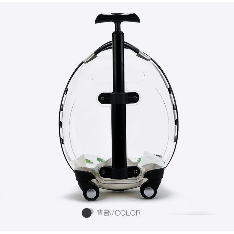 Pet Transparent Trolley Case Cat Dog Travel Convenient Portable Large Capacity Cart Ventilate Pet Carriers Supplies Accessories