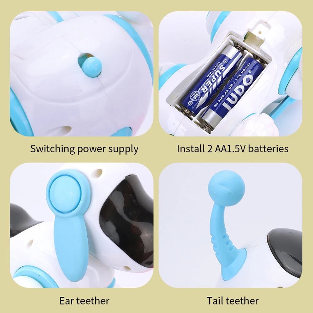 Smart Interactive Robotic Dog,Simulated Walking, Light, Sound, Music, Children's Educational Crawling, Singing And Interactive f