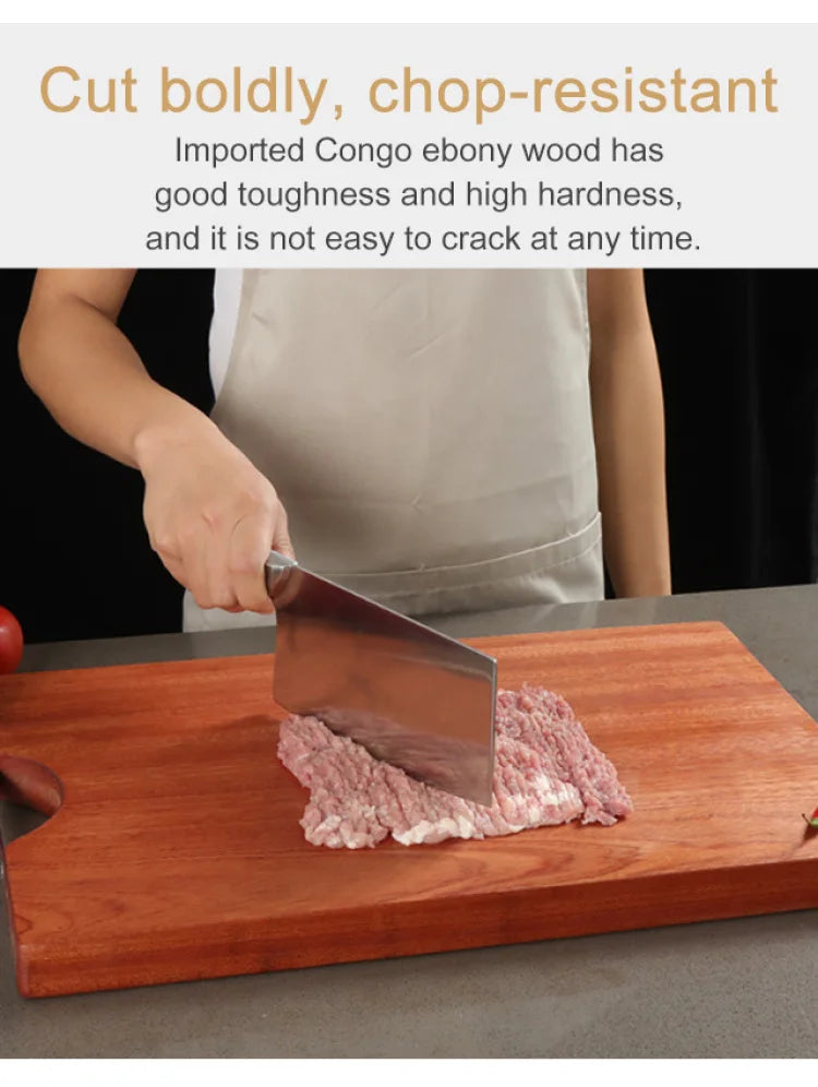 Ebony Household Chopping Board Antibacterial And Mildew-Proof Household Solid Wood Chopping Board Kitchen Special Double-Sided
