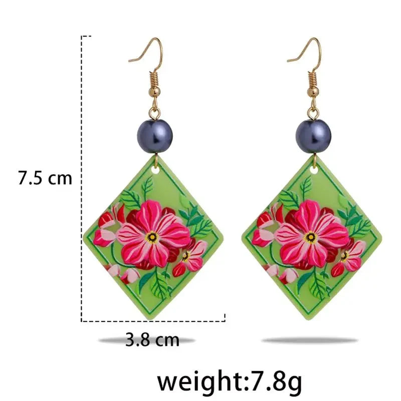 Hawaiian Acrylic Australia Designer Earrings Earring Accessories African Polynesian Jewelry Earring Women's Earrings for Women