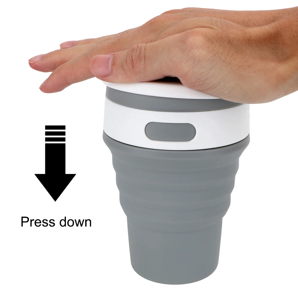 Tea Coffee Cups Coffee Mugs Collapsible Drinking Ware Mug Food Grade Folding Water Cups Portable Silicone Travel Cup
