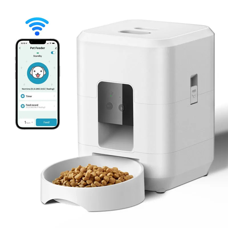 2025 New 2L Pet Feeder Intelligent Automatic Pet Feeder Wifi Application Smart Dry Food Pet Cat Bowl Dog Bowl Home Pet Supplies