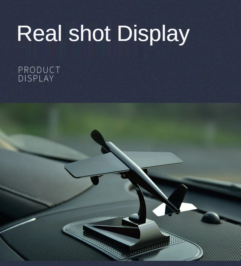 Eco Friendly Solar Aircraft Model Decoration Charming Plane Ornament for Car Enthusiasts and Home Accents