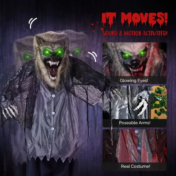 6.9ft Inflatable Werewolf Outdoor Halloween Yard Decorations Festive Holiday Decorative Element