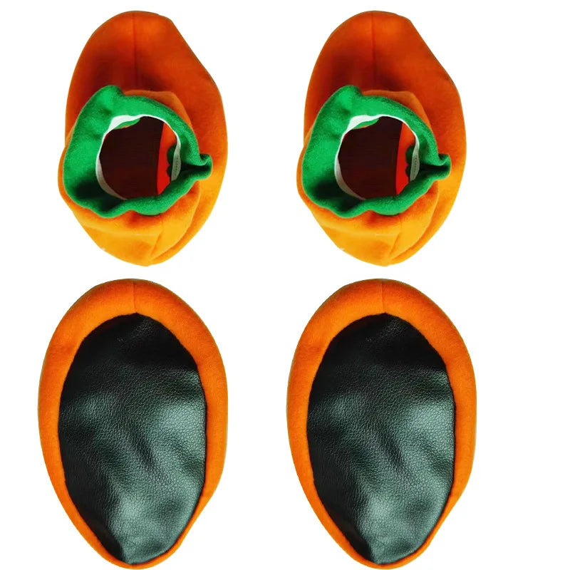 Halloween Costume for Kids Cute Pumpkin Jumpsuit with Hat and Shoe Cover Cotton Filled  Cosplay Performance Wear for Children's