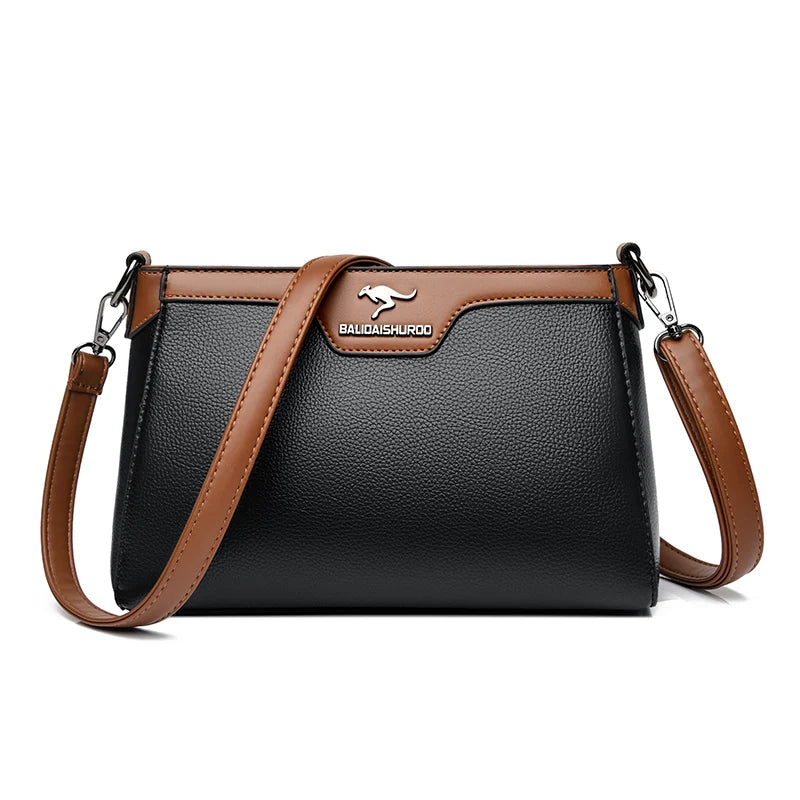 Luxury Designer Women's One Shoulder Crossbody Bag 2023 New 2 Straps Women's Handbag Wallet High Quality Leather Shoulder Bag