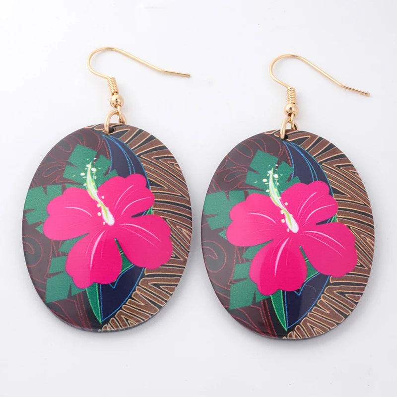 Hawaiian Acrylic Australia Designer Earrings Earring Accessories African Polynesian Jewelry Earring Women's Earrings for Women