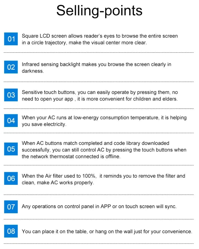 Smart Home Product Smart WiFi IR Universal Remote Temperature Humidity Sensor Remote Control with LED Screen