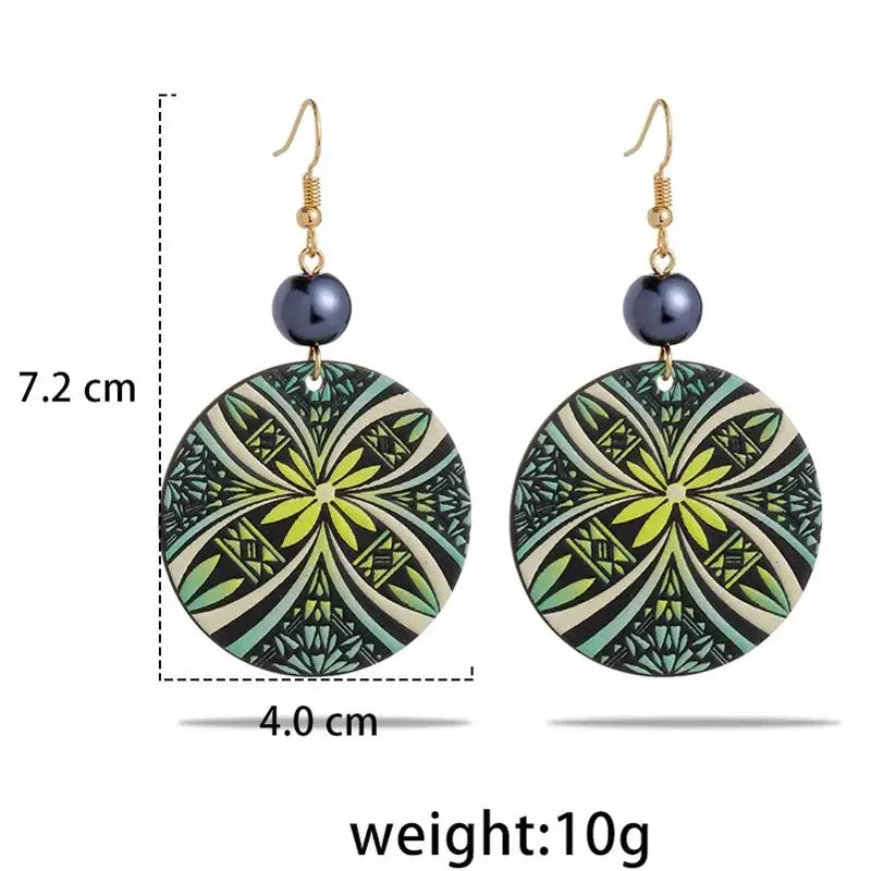 Hawaiian Acrylic Australia Designer Earrings Earring Accessories African Polynesian Jewelry Earring Women's Earrings for Women