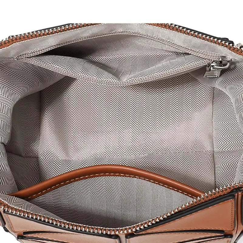 Luxury Designer Bucket Bags For Women 2025 New Geometric Patchwork Fashion Shoulder Bag High Quality Trend Exquisite Female Bags