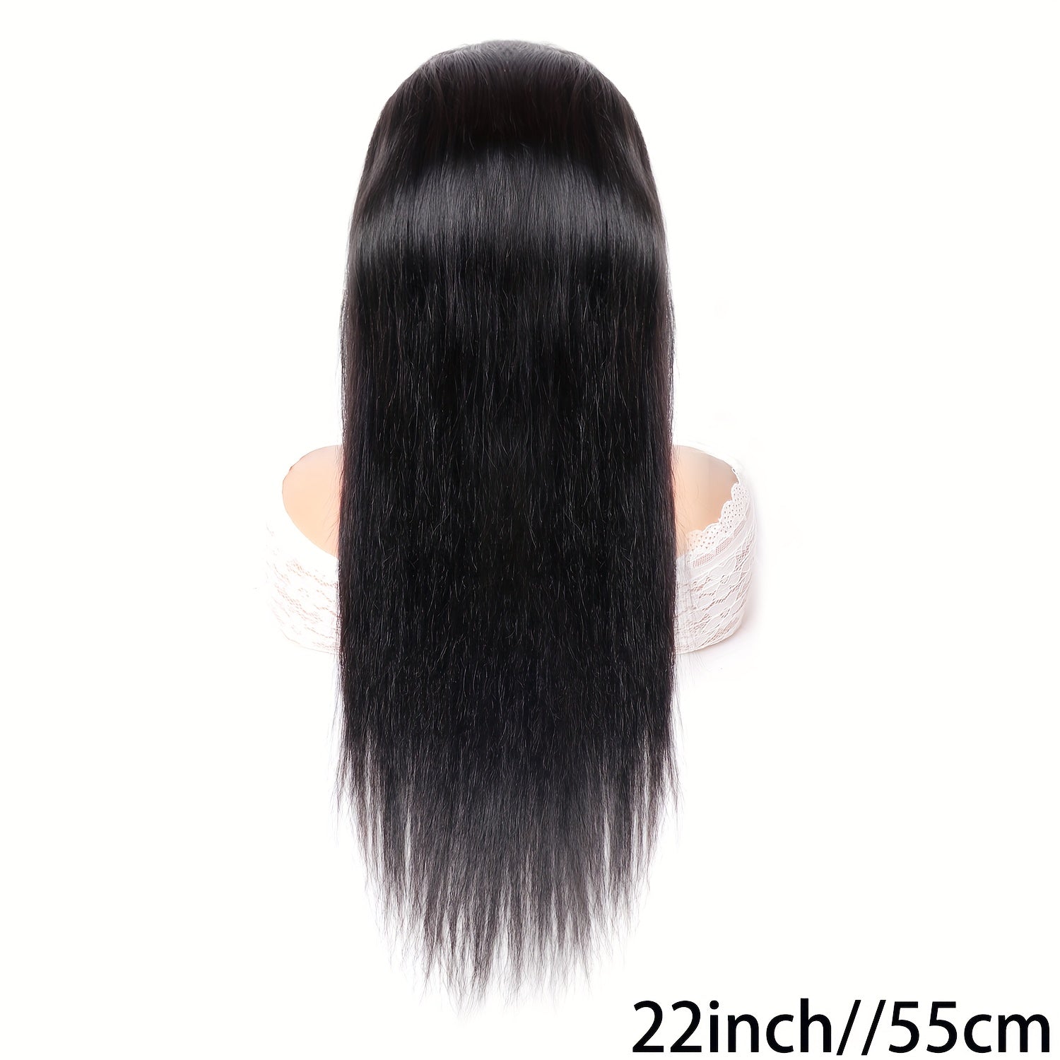 Wig With Bangs Straight Human Hair Wigs For Brazilian Women 200% Density Natural Color Full Machine Made Wigs Glueless Wig 100% Human Hair