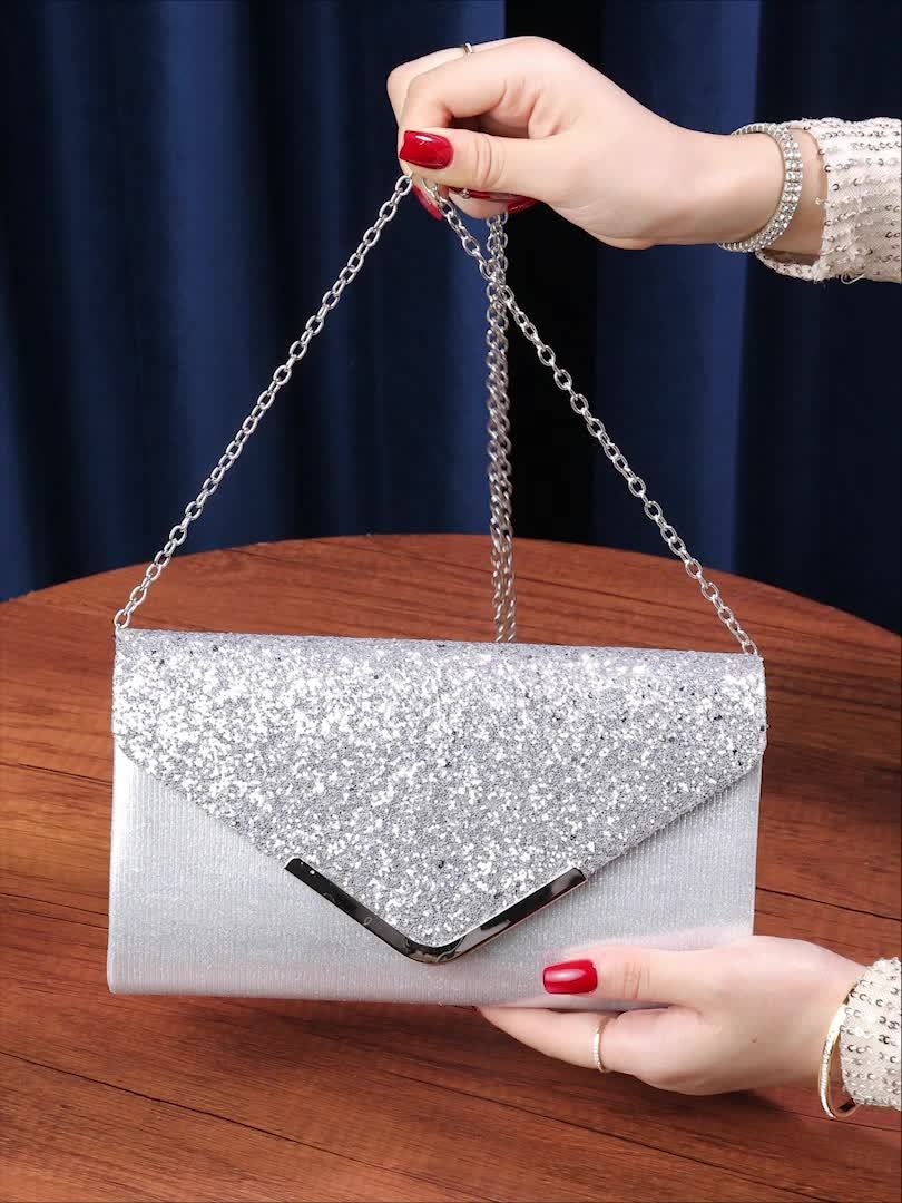 Shining And Charming Ladies' Evening Dress Bag, Fashionable And Elegant Luxury Hand-held Bag And Envelope Bag, Gorgeous Evening Bags For Women's Birthday Parties, Weddings, Dances, And Banquets