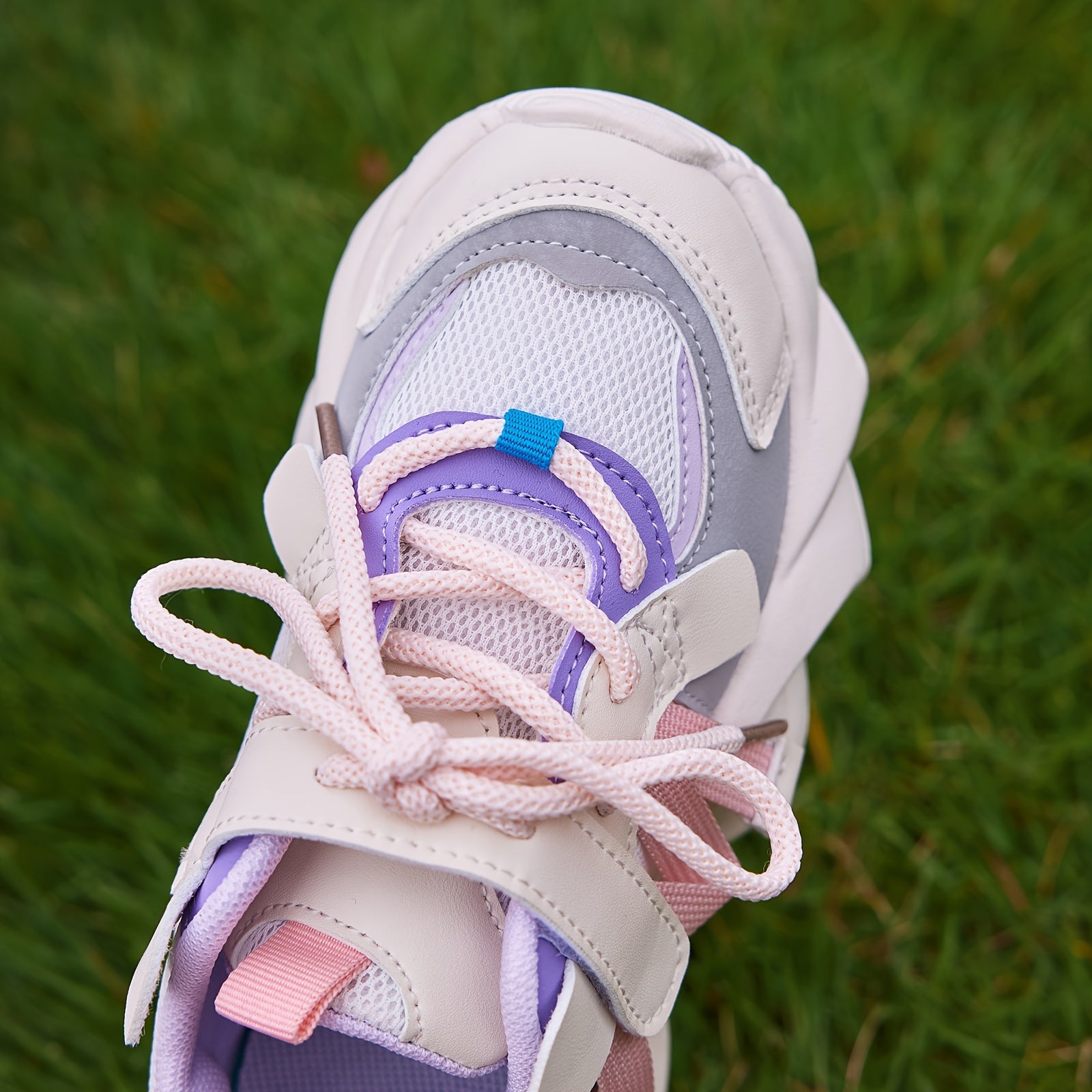 Kids' Fashion Sneakers, Breathable Lightweight Non-Slip Athletic Running Shoes, Solid Color & Stripes, Low Top Fabric Upper with PU Inner, Rubber Sole, with Adjustable Strap Closure, for Boys & Girls, All-Season Round Toe Spo