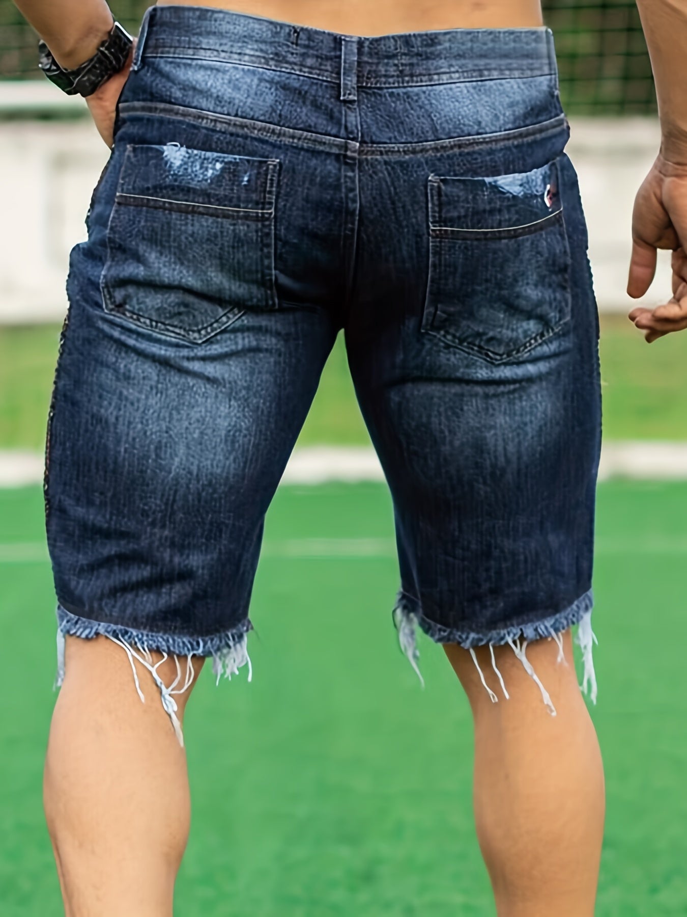 Ripped Avenue Mens Distressed Denim Shorts - Casual Street Style, All-Season Match, Summer Coolness, Comfortable Fit, Trendy Design