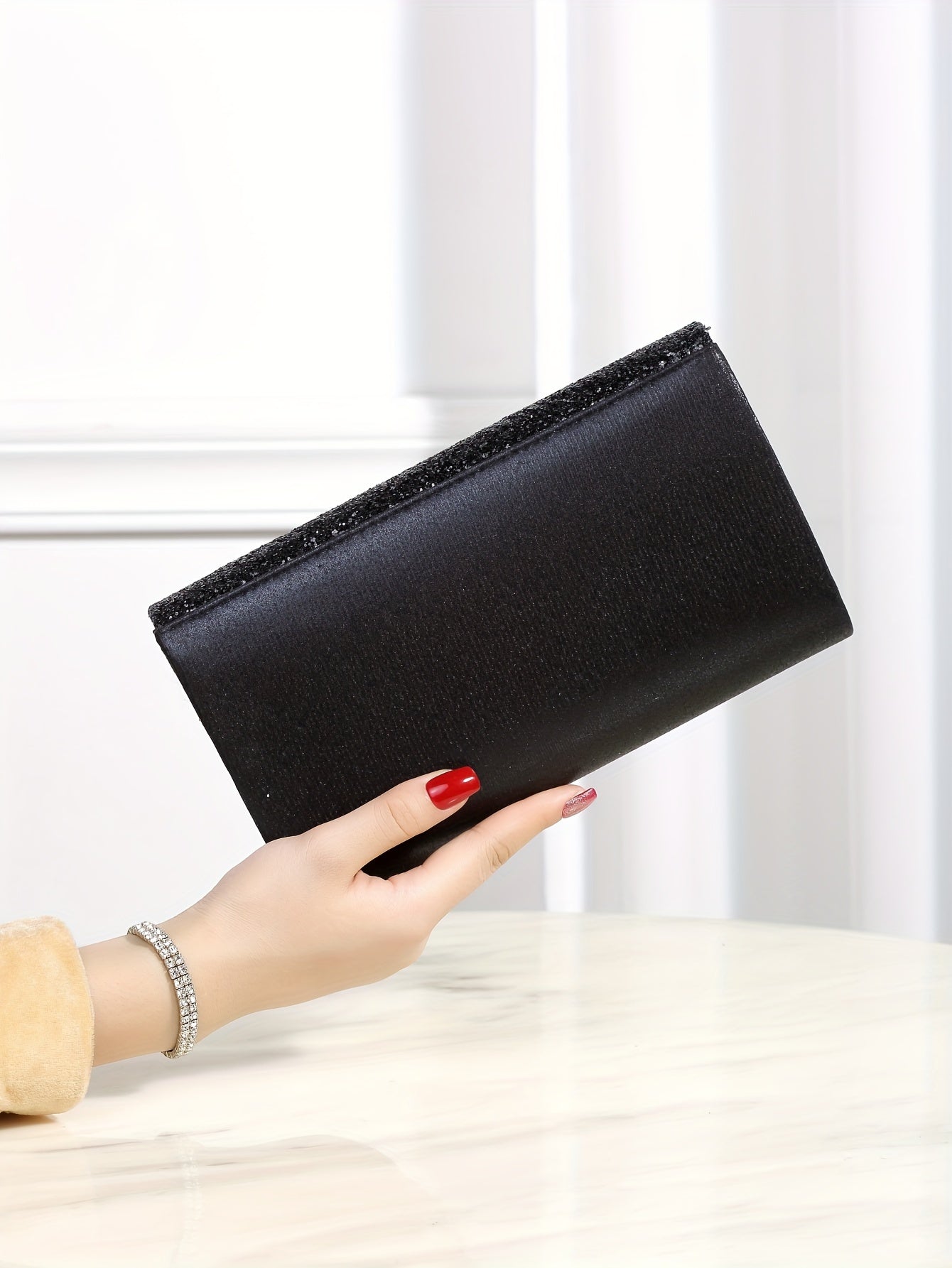 Shining And Charming Ladies' Evening Dress Bag, Fashionable And Elegant Luxury Hand-held Bag And Envelope Bag, Gorgeous Evening Bags For Women's Birthday Parties, Weddings, Dances, And Banquets