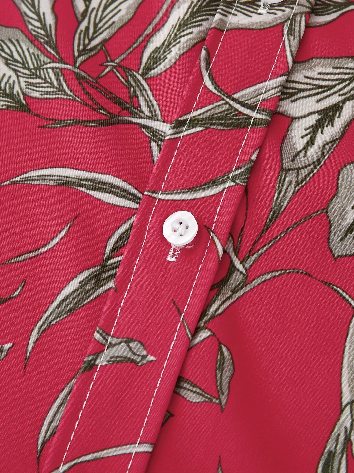 Mens Palm Tree & Lobster Paradise Short Sleeve Hawaiian Shirt - Lightweight, Comfortable, Perfect for Summer Beach Vacations