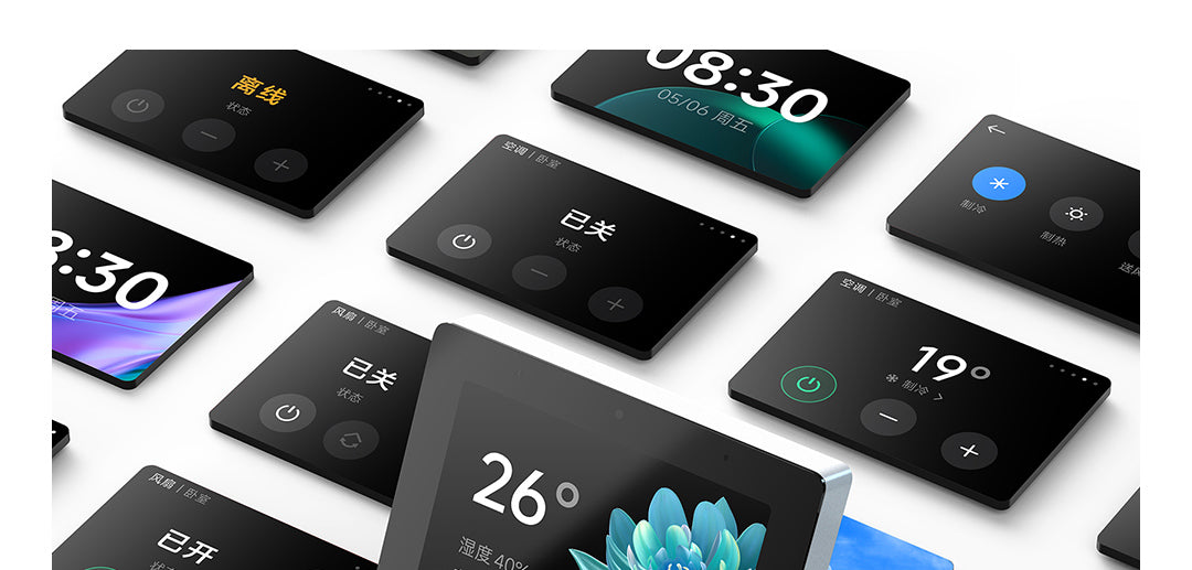 Xiaomi Smart Home Panel 3.32 inch Touch Screen Bluetooth Mesh Gateway Traditional 86 spec UI Custom Interaction Work with mihome