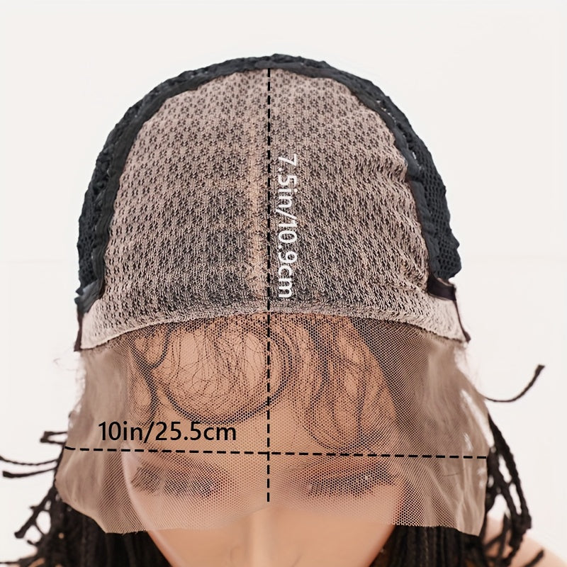 12 Inch Short Kinky Twist Braided Wigs For Women Heat Resistant Crochet Box Braided Wigs African Synthetic Braiding Hair Wigs