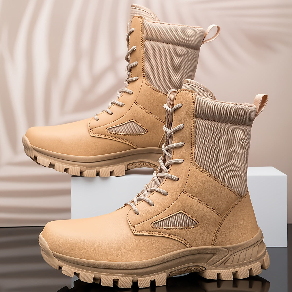 Mens Heavy-Duty Work Boots - Durable & Slip-resistant - Perfect for Outdoor Adventures and Job Sites