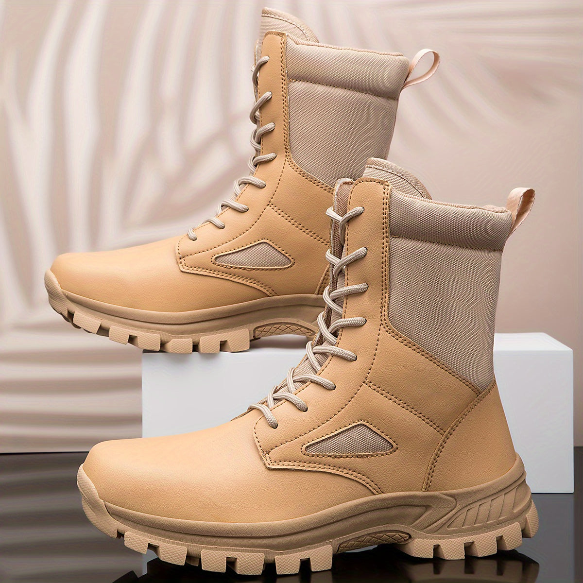 Mens Heavy-Duty Work Boots - Durable & Slip-resistant - Perfect for Outdoor Adventures and Job Sites