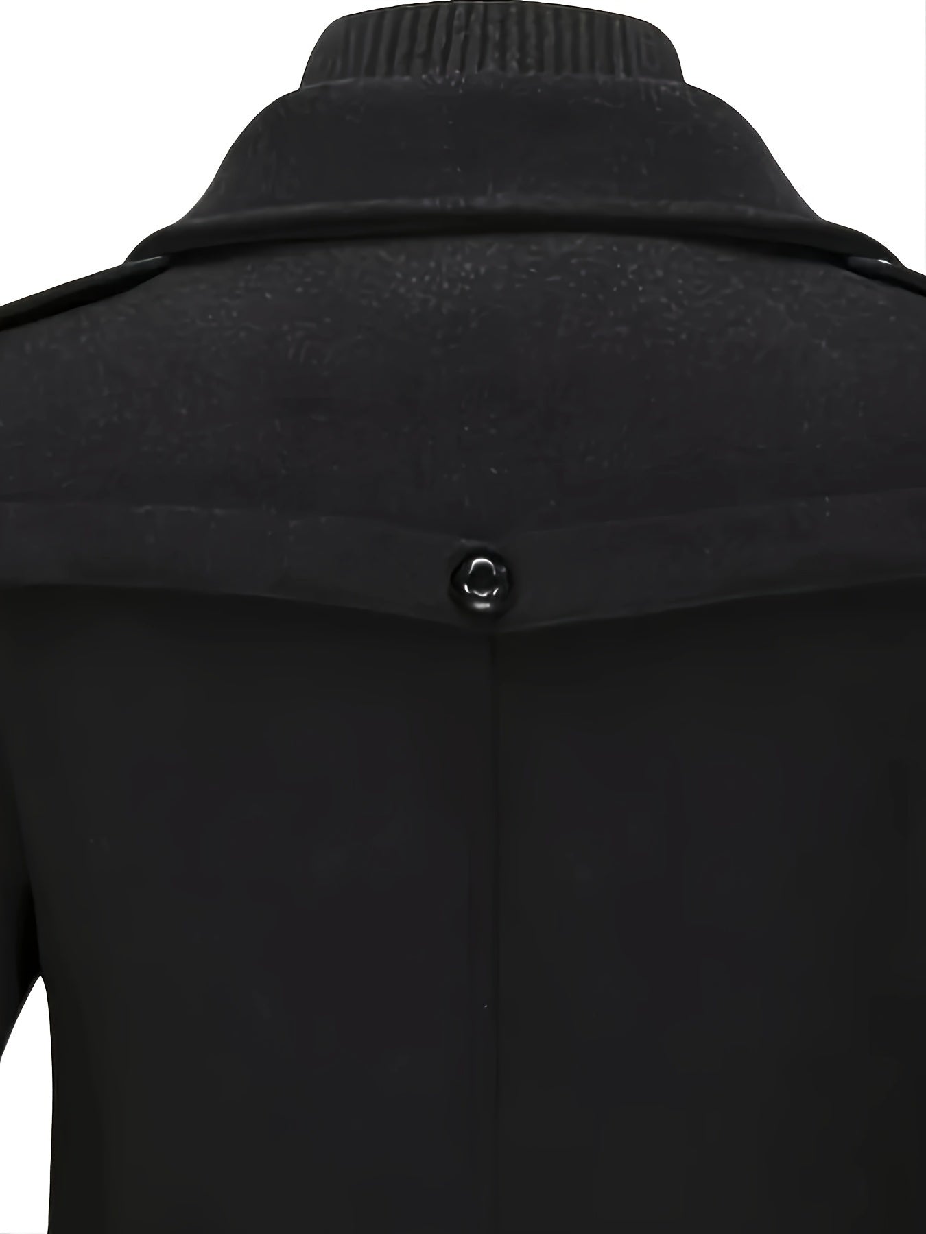 [Stylish Wool Coat] Warm and Durable Men's Coat - Stylish Double Collar Wool-Blend Mid-Length Coat with Zipper & Pockets for Business or Casual Autumn/Winter Outfits