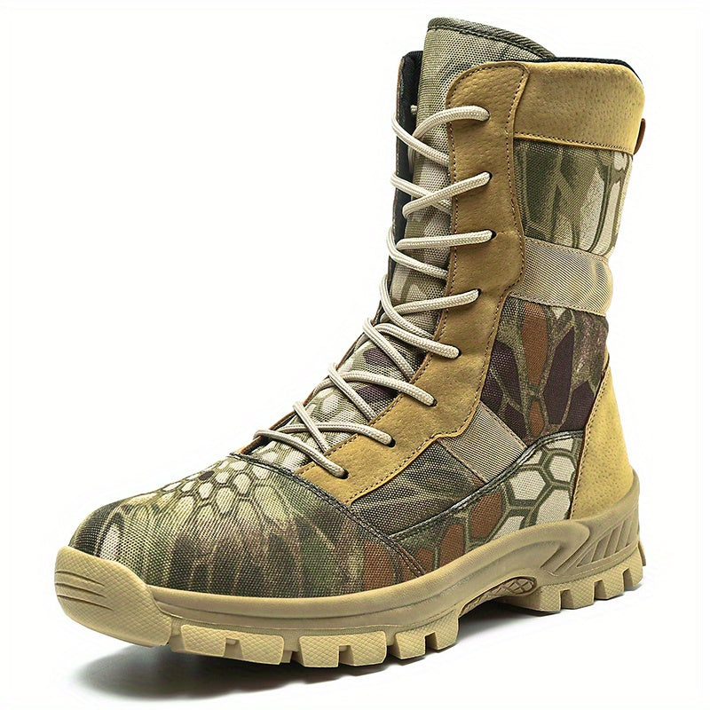 Mens Heavy-Duty Work Boots - Durable & Slip-resistant - Perfect for Outdoor Adventures and Job Sites