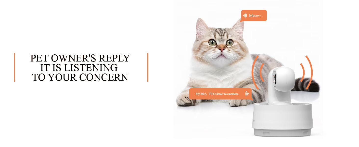 Pickfun Pet AI Monitoring Camera | WiFi monitoring, remote viewing, voice chat, pet behavior detection, smart home security