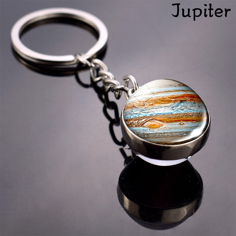 Solar System Planets Keychain - Metal Moon Phase Charm with 8 Planet Designs, Celestial-Themed Gift for Anniversaries, Keys, Wallets & Bags, Celestial Keychain | Metallic Finish | Metal Construction