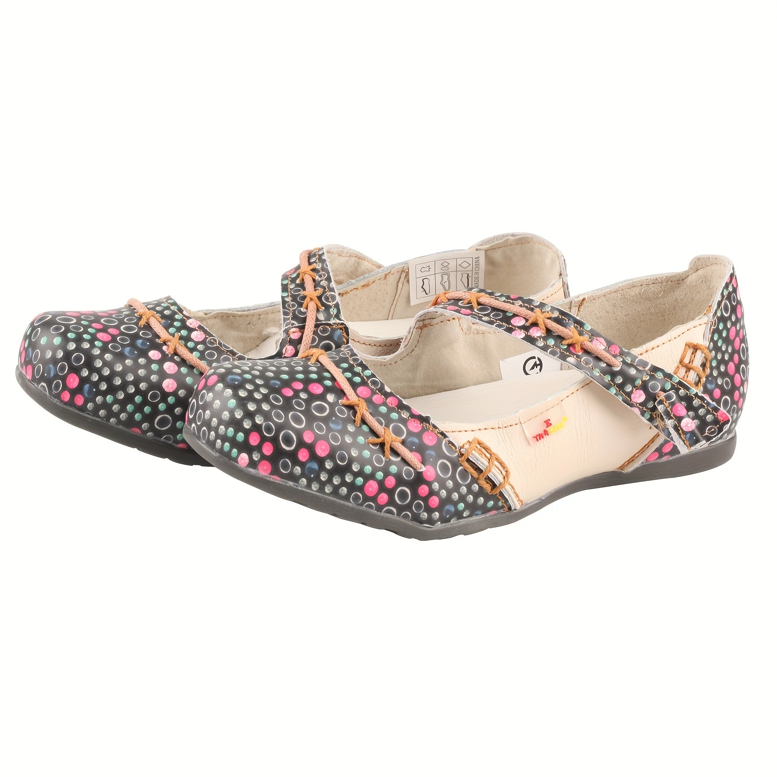 Women's Elegant French Cut-Out Shoes - Dark Floral pattern (pink/Black/White/Gray/ Brown), Cushioned TPR Sole - Summer Dress Shoes & Everyday Women's Footwear - TMA EYES, Ladies Shoes, Durable Interior Lining