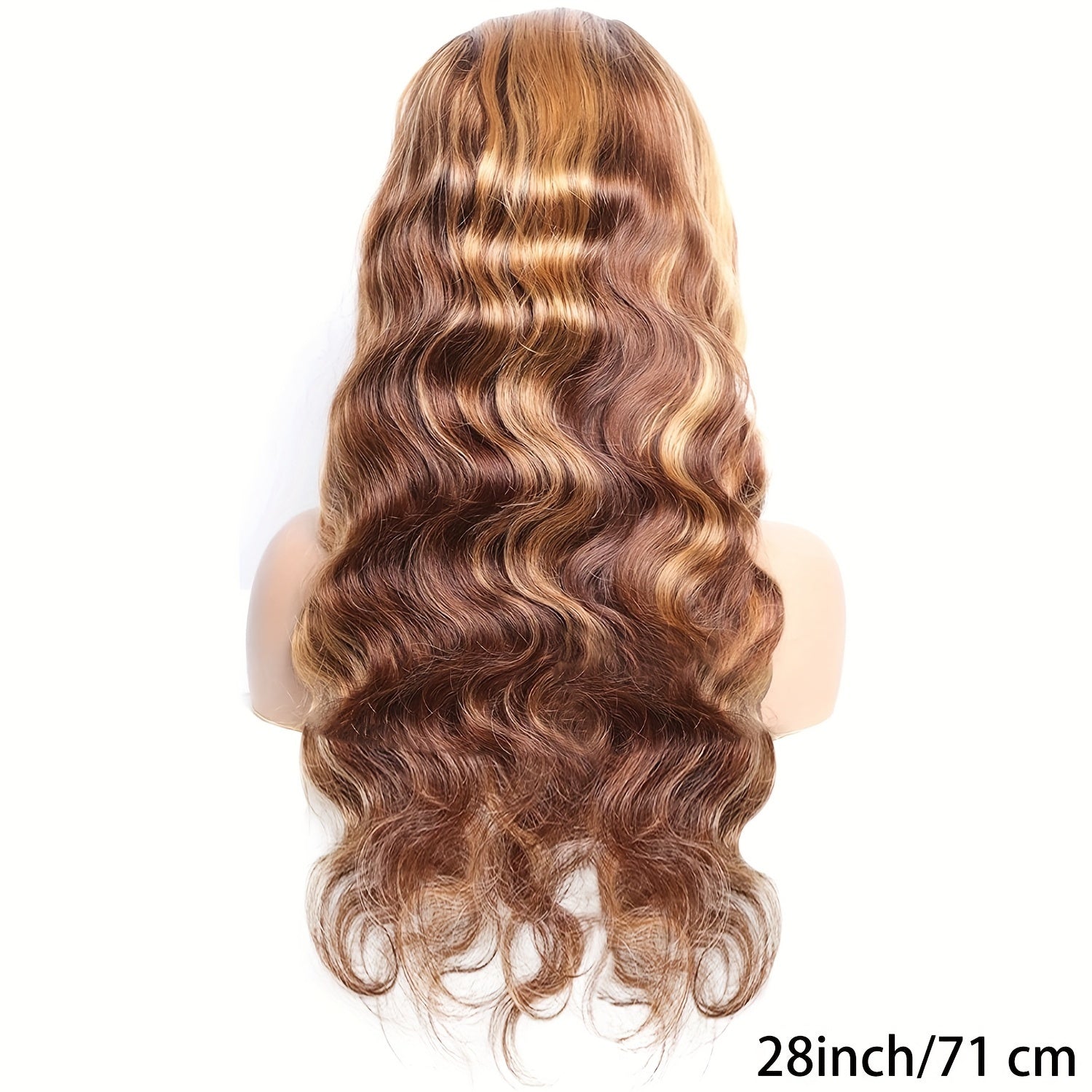 Honey Blonde Lace Front Wig Human Hair 4/27 Highlight Ombre 5x5 Transparent Lace Frontal Human Hair Wigs for Women Body Wave Highlight Lace Front Glueless Wigs Pre Plucked 180% Density 28 Inch