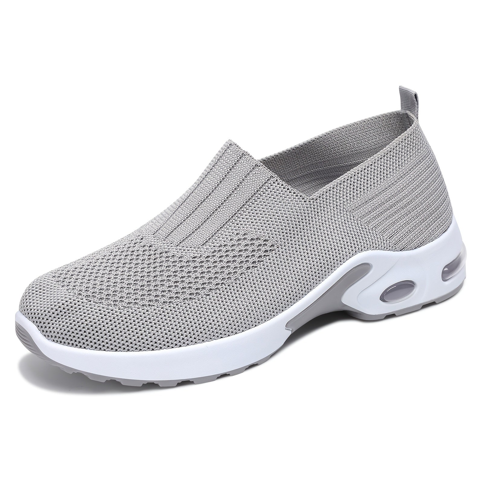 Women's Breathable Mesh Walking Shoes with Air Cushion - Comfortable Slip-On Sneakers, Black & Teal, Orthopedic Support for Nursing & Casual Wear, Ladies Shoes